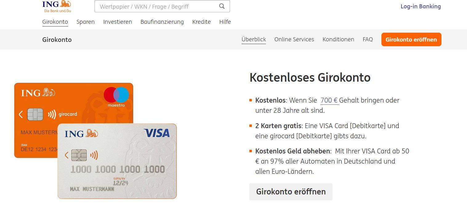 Vergleich Girokonto Sparkasse Ing Diba